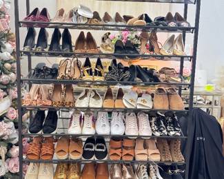 Some of the three racks of shoes I’ll have 