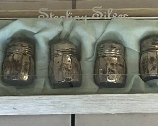 k Sterling Silver Salt and Pepper Shakers