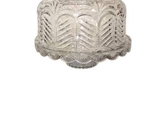 Vintage Crystal 5th Avenue Pedestal Cake Stand Plate with Cloche Dome