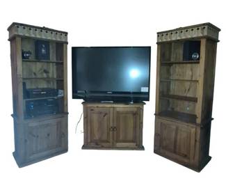 Unique Wood Entertainment Center