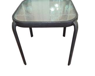 Tempered Glass Patio Side Table