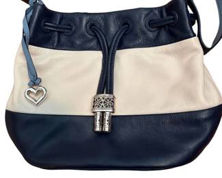 Brighton Purse Nave and White