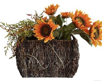 Multipurpose Brown Wash Seagrass Woven Basket with Handles