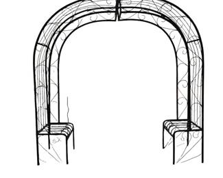 Metal Trellis Arch with Seating