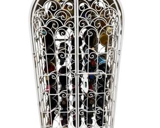 Beautiful White Metal Wine Cabinet
