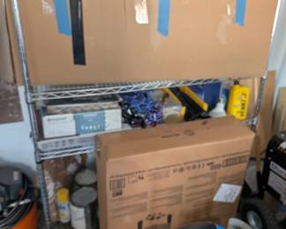 Christmas tree and shelving unit