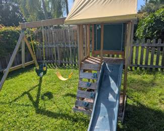Slide and playhouse