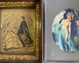 Victorian Print From La Mode Illustre | Louis Frederick Berneker Art Dedco Print "Water Nymph"