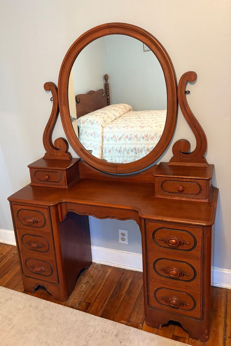 Antique Vanity with Mirror