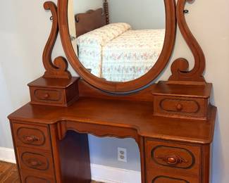Antique Vanity with Mirror