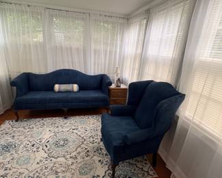 Queen Ann sofa and arm chair set