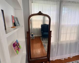 Antique standing mirror