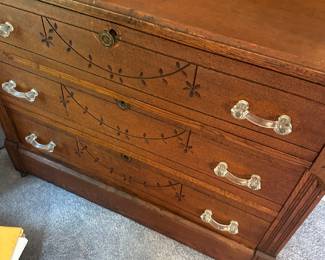 antique Eastlake style chest of drawers