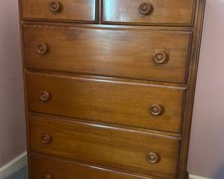 vintage maple wood chest of drawers