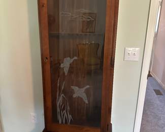 vintage wooden gun cabinet