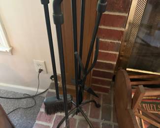 vintage 5-piece fireplace tool set