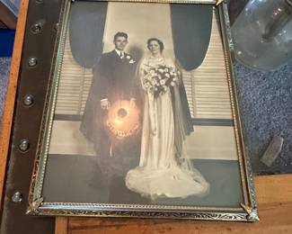vintage wedding portrait