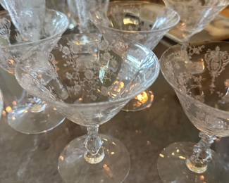 vintage glassware set 