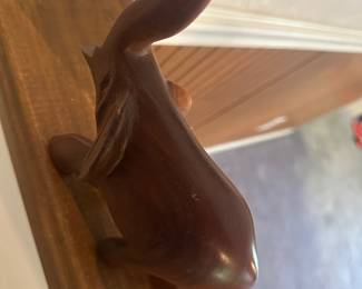 vintage hand-carved wooden Asian water buffalo sculpture