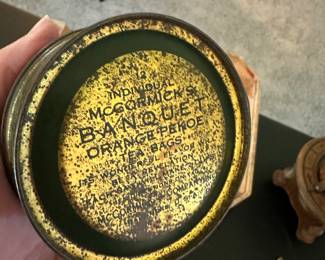 vintage McCormick & Co. Banquet Orange Pekoe tea tin