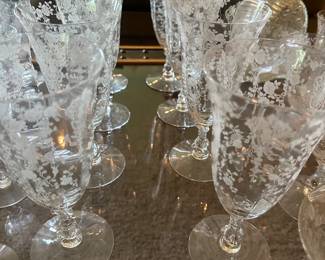 vintage glassware set 