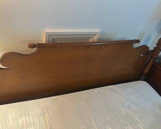 Mid-Century Colonial Revival Walnut Pineapple 4-Poster Bed