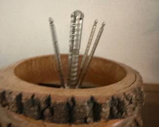 vintage live edge nut dish