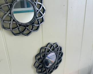 antique-style silver mirrors