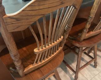 vintage-style press back dining chair