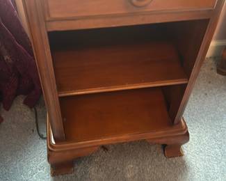 vintage Kling solid maple nightstand