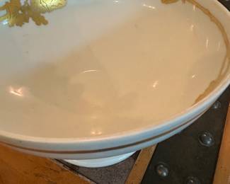 vintage Italian footed ceramic bowl