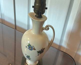 vintage white ceramic table lamp