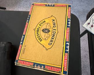 vintage cardboard cigar box