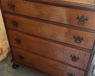 antique walnut bedroom chest of drawers