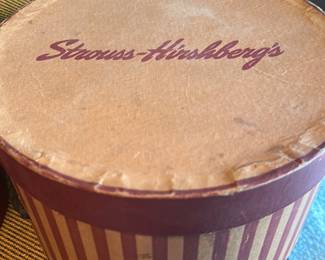 vintage hat box from Strauss-Hirshberg's department store