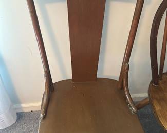 antique wooden dining chair