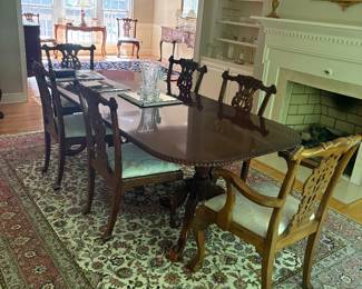 Dining Room Table Pictured w/6 of 12 Chairs