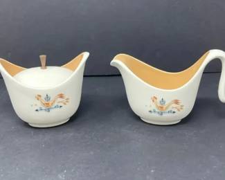 Creamer and Lidded Sugar Bowl Set, 1960s