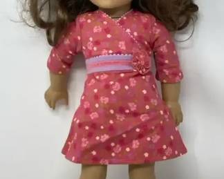 Vintage American Girl Doll 18 w Brown Hair  Hazel Eyes, Pink Floral Chrissa Maxwell Outfit