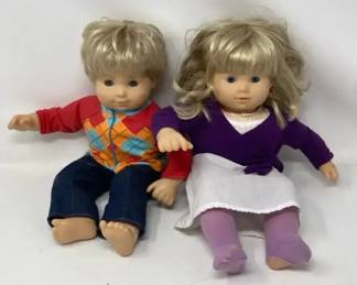 Vintage American Girl Blonde Bitty Twins Doll Set, 15 Boy and Girl Pair wBlue Eyes