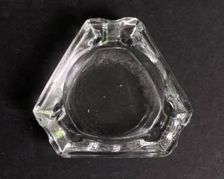 110 vintageclearheavypressedglasstriang