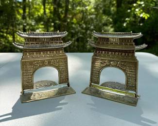 008 vintagebrassasianstylebookends