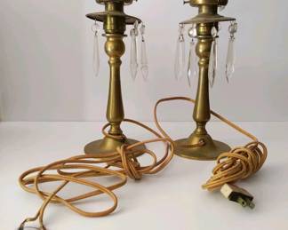 161 pairofcrystalprismtablelamps