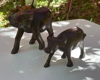 133 pairofhandcarvedwoodenwaterbuffalo