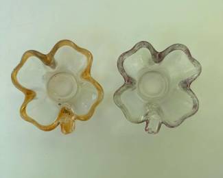 080 vintageglassshamrockashtrays