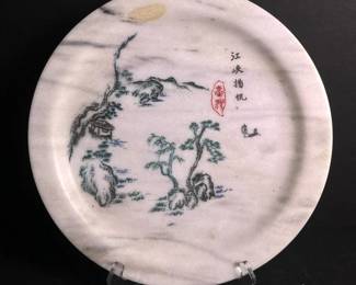 111 chinesestonedisplayplatepaintedland