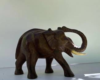132 handcarvedwoodelephantstatuewithfa