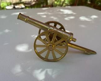 136 polishedbrassminiaturecannonreplica