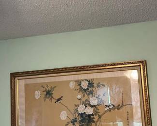 184 largeframedasianwatercolorpaintingb