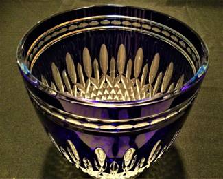 Waterford Clarendon Cobalt Blue Crystal Ice Bucket